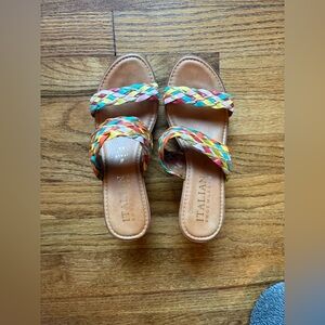 Italian Shoemakers Colorful Braided Sandals 
size 6.5